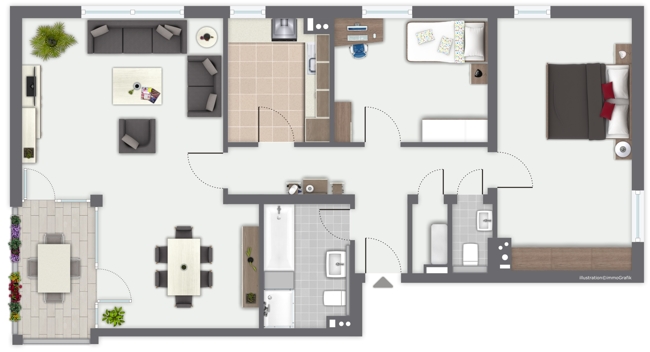 Grundriss Etagenwohnung Solms