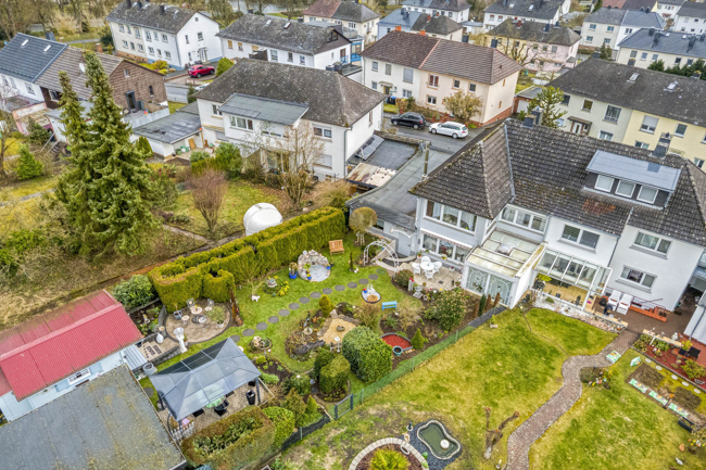 R�ckansicht mit Umgebung Doppelhaush�lfte Wetzlar