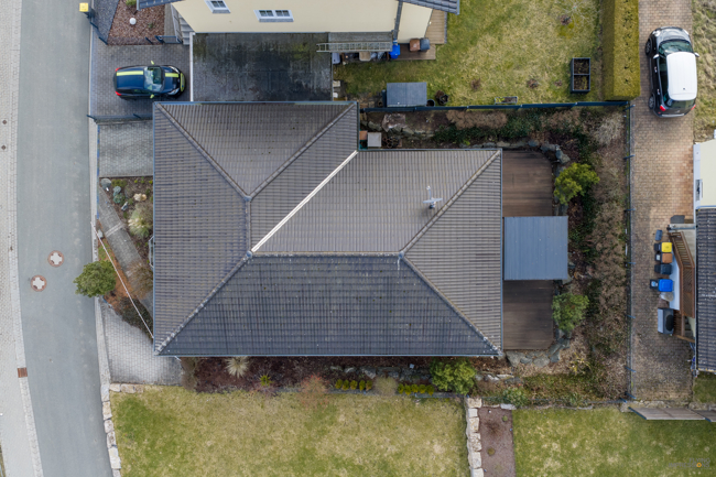 Blick von oben Einfamilienhaus Wetzlar