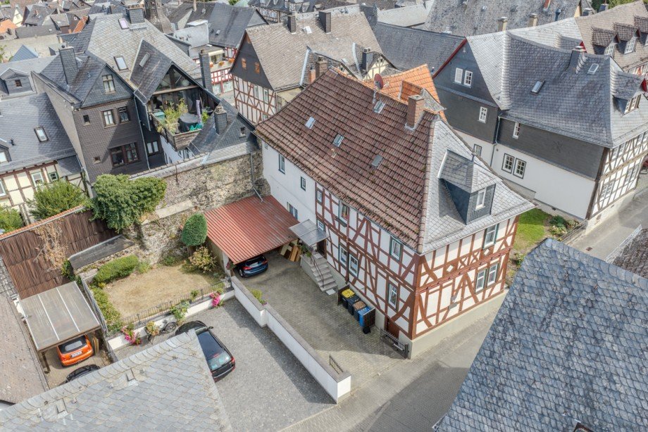 Drohnenansicht Einfamilienhaus Braunfels