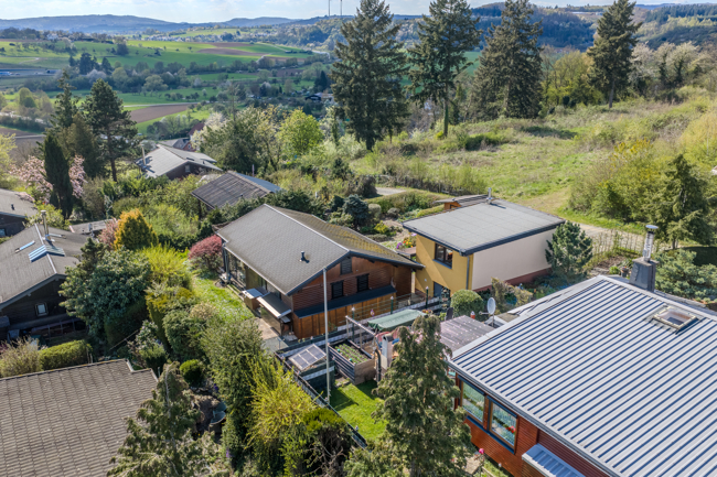 R�ckansicht mit Garage Einfamilienhaus Leun