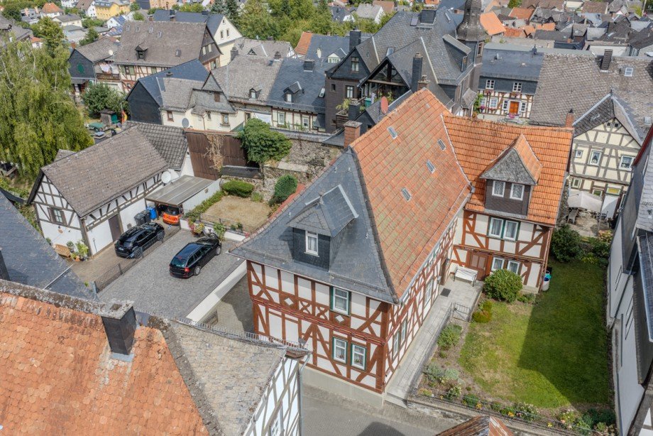 Drohnenansicht Einfamilienhaus Braunfels