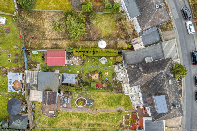 Haus von oben Doppelhaush�lfte Wetzlar