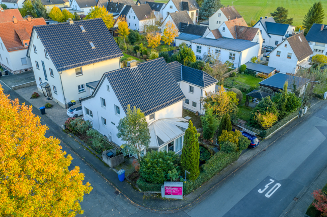Drohnenansicht Einfamilienhaus Lahnau