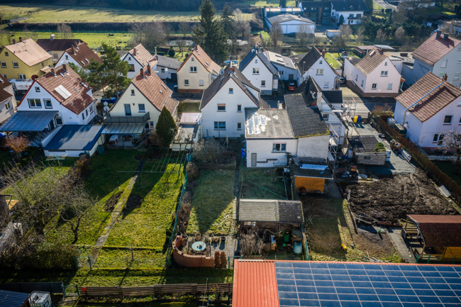 R�ckansicht mit Garten Einfamilienhaus Langg�ns