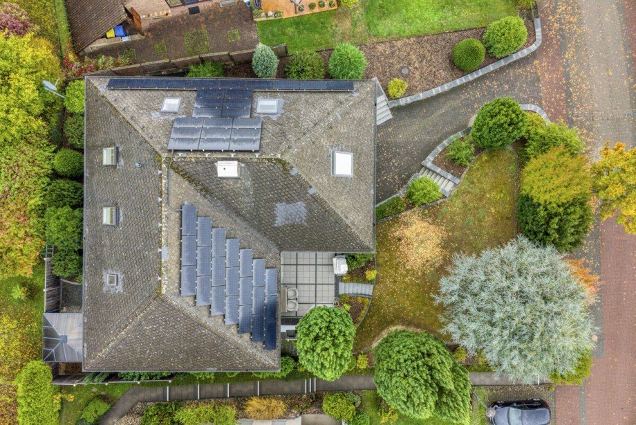 Blick von oben Einfamilienhaus Ehringshausen