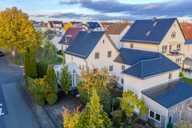 Drohnenansicht Einfamilienhaus Lahnau