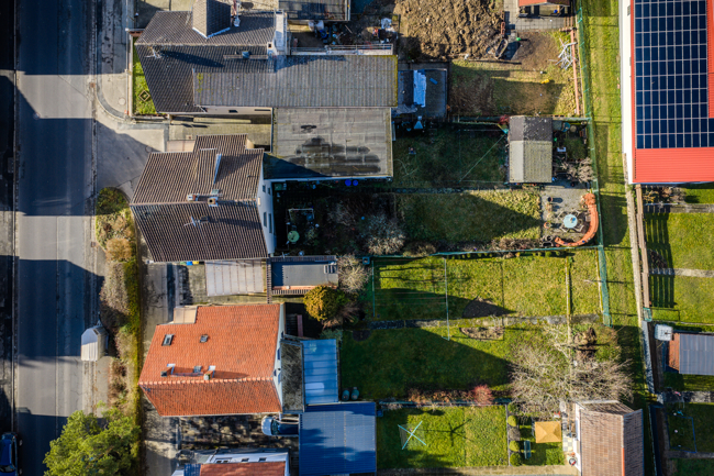 Ansicht von oben Einfamilienhaus Langg�ns