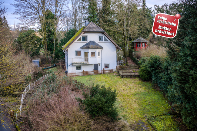 Titelbild mit Pin Weilburg Einfamilienhaus Familienidylle mit G�stehaus - provisionsfrei