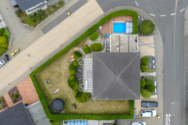 Drohnenaufnahme Einfamilienhaus Lahnau