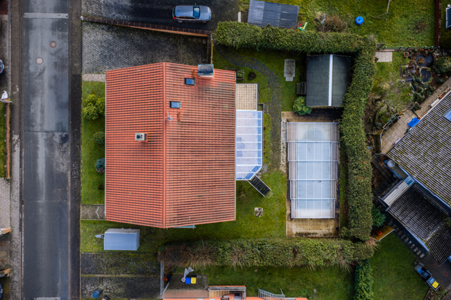 Ansicht von oben Einfamilienhaus Solms
