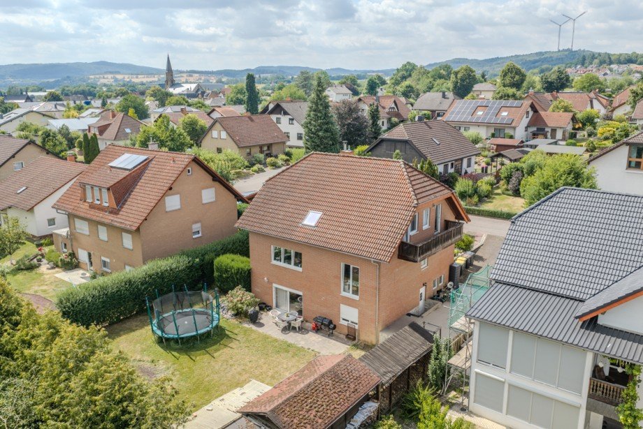 Drohnenansicht Einfamilienhaus Leun