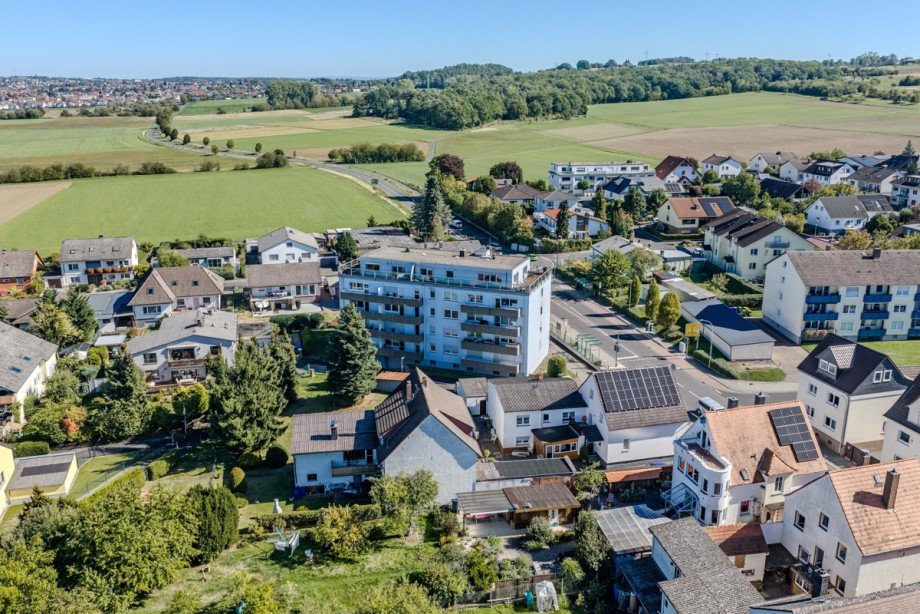 Drohnenansicht Erdgeschosswohnung Linden / Leihgestern