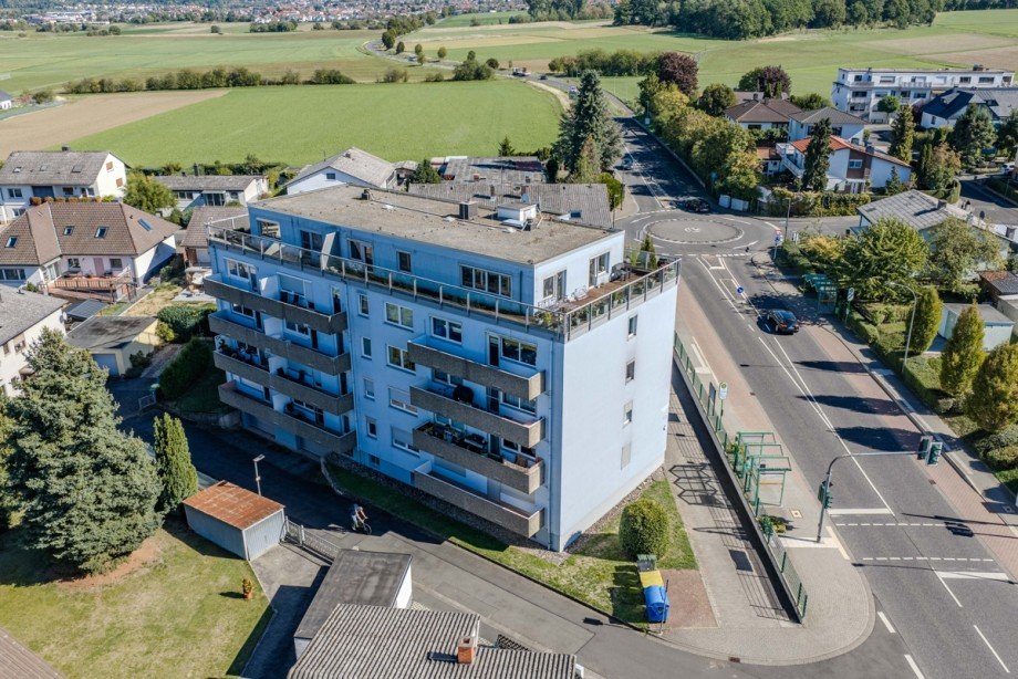 Drohnenansicht Erdgeschosswohnung Linden / Leihgestern